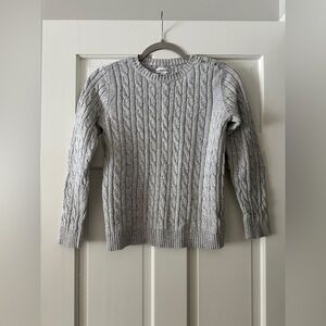 Croft & Barrow 100% Cotton Cable Knit Button Shoulder Crewneck Sweater